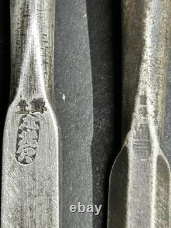 Set of 12 Japanese Chisel Nomi Carpenter Tool Hand Tool wood working 010071