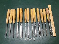 Set of 12 Pfeil Swiss Made Wood Carving Tools Gouges Chisels + 1 Germany