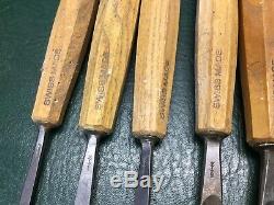 Set of 12 Pfeil Swiss Made Wood Carving Tools Gouges Chisels + 1 Germany