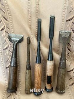 Set of 15 Japanese Chisel Nomi Carpenter Tool Hand Tool wood working 010094