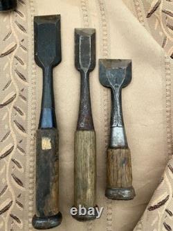 Set of 15 Japanese Chisel Nomi Carpenter Tool Hand Tool wood working 010094