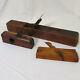 Set of 3 Antique Primitive Wood Plane Woodworking Carpentry Tools