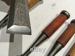 Set of 5Japanese Timber ChiselsNaka Tataki NomiWoodworking ToolMortising