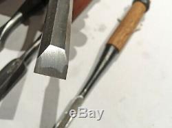 Set of 5Japanese Timber ChiselsNaka Tataki NomiWoodworking ToolMortising