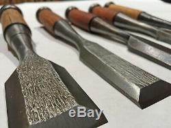 Set of 5Japanese Timber ChiselsNaka Tataki NomiWoodworking ToolMortising