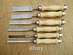 Set of 6 Bracht Woodworking Chisels Size 30mm 26, 20, 13, 10 6 GERMANY