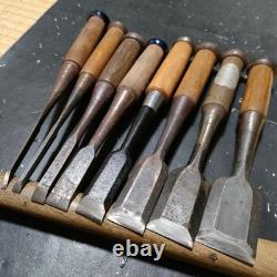 Set of 8 Japanese Chisel Nomi Carpenter Tool Hand Tool wood working 09097
