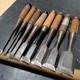 Set of 8 Japanese Chisel Nomi Carpenter Tool Hand Tool wood working 09097