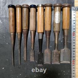 Set of 8 Japanese Chisel Nomi Carpenter Tool Hand Tool wood working 09097