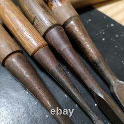 Set of 8 Japanese Chisel Nomi Carpenter Tool Hand Tool wood working 09097