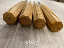 Set of Pfeil Swiss Made Wood Carving Tools lot 0f 4 gouges Sizes 5a12 5a3 7a4 8a