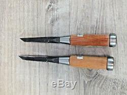 Shokunin Japan Woodworking Chisels 3 Bench and 2 Mortise in Good Condition