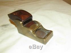 Small Gunmetal chariot plane steel sole antique woodworking tool plane