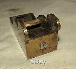 Small Gunmetal chariot plane steel sole antique woodworking tool plane