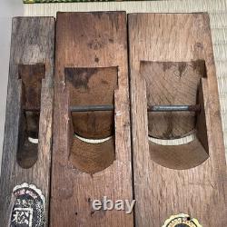 Sotomaru KANNA Japanese Rounding PLANE #248 Lot of 3 Carpentry Woodworking