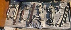 Stanley 55 Combination Woodworking Plane Wood Tool withBox +Blades/Cutters Fence