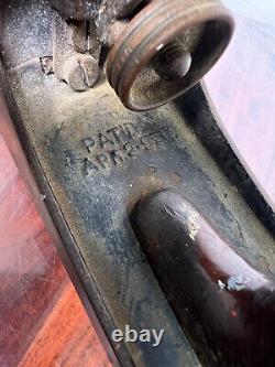 Stanley 604 Antique Plane 1895 Patent Collectible Woodworking Tool Damage Cracks