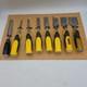 Stanley TOOLS STEEL Wood CHISELS Lot Of 8 With Stanley No. 40 Bevel Edge 1
