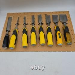 Stanley TOOLS STEEL Wood CHISELS Lot Of 8 With Stanley No. 40 Bevel Edge 1
