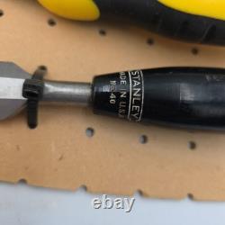 Stanley TOOLS STEEL Wood CHISELS Lot Of 8 With Stanley No. 40 Bevel Edge 1