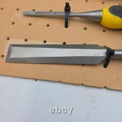 Stanley TOOLS STEEL Wood CHISELS Lot Of 8 With Stanley No. 40 Bevel Edge 1