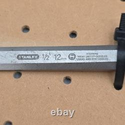 Stanley TOOLS STEEL Wood CHISELS Lot Of 8 With Stanley No. 40 Bevel Edge 1