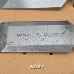Stanley TOOLS STEEL Wood CHISELS Lot Of 8 With Stanley No. 40 Bevel Edge 1