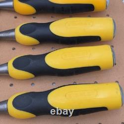 Stanley TOOLS STEEL Wood CHISELS Lot Of 8 With Stanley No. 40 Bevel Edge 1