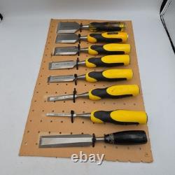 Stanley TOOLS STEEL Wood CHISELS Lot Of 8 With Stanley No. 40 Bevel Edge 1