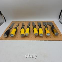 Stanley TOOLS STEEL Wood CHISELS Lot Of 8 With Stanley No. 40 Bevel Edge 1