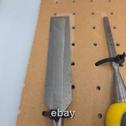 Stanley TOOLS STEEL Wood CHISELS Lot Of 8 With Stanley No. 40 Bevel Edge 1