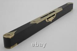 Superb 12 Long Scottish Ebony & Fancy Brass Inlaid Level