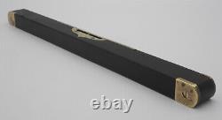 Superb 12 Long Scottish Ebony & Fancy Brass Inlaid Level