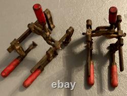 TWO Vintage Antique Wetzler Dual Slide Bar Clamps Mitre Woodworking Welding