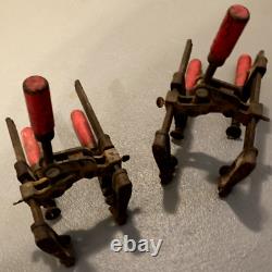 TWO Vintage Antique Wetzler Dual Slide Bar Clamps Mitre Woodworking Welding