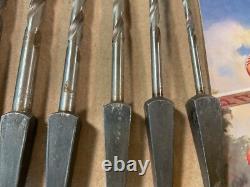 The C. T. D. Co. Antique Bit Set Woodworking Brace Twist Drill Bits Hand Tools