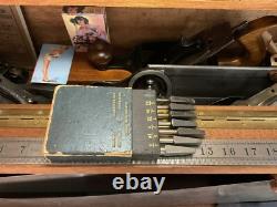 The C. T. D. Co. Antique Bit Set Woodworking Brace Twist Drill Bits Hand Tools