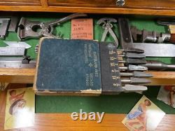 The C. T. D. Co. Antique Bit Set Woodworking Brace Twist Drill Bits Hand Tools