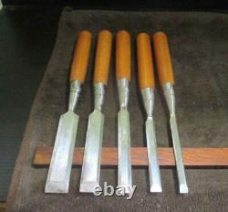 Thrusting Nomi Japanese Chisel Carpenter Tool Woodworking DIY Set of 5