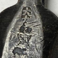Traditional Japanese Chisel Set 6 Pieces Engraved Woodworking Tools Antique