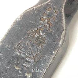 Traditional Japanese Chisel Set 6 Pieces Engraved Woodworking Tools Antique
