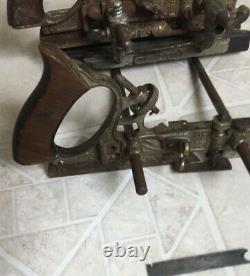 Two ANTIQUE STANLEY No. 45 COMBINATION WOODWORKING PLOW PLANE