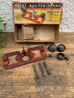 Tyzack Router Plane Complete W Box Full Set Of Cutters Like Preston 1399P Rare