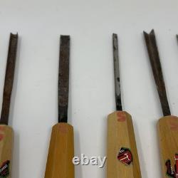ULMIA Marke Spannsage 7-Piece Woodworking Chisel Set Germany Beechwood Handles