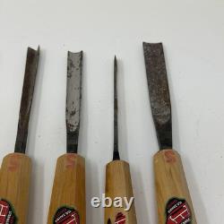 ULMIA Marke Spannsage 7-Piece Woodworking Chisel Set Germany Beechwood Handles