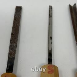 ULMIA Marke Spannsage 7-Piece Woodworking Chisel Set Germany Beechwood Handles