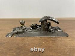 Ultra Rare Antique Edward Preston Adjustable Side Rebate Plane Woodwork Tool