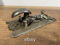 Ultra Rare Antique Edward Preston Adjustable Side Rebate Plane Woodwork Tool