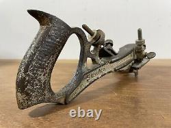 Ultra Rare Antique Stanley No. 196 Curve Rabbet Plane Woodwork Tool