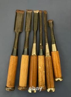 Unbranded Chisels 6pc Set Bag Included Woodworking Hand Tools Vintage